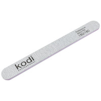 Пилка для ногтей Kodi Professional №136 прямая 180/180 светло-серая