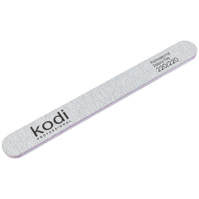 Пилка для ногтей Kodi Professional №137 прямая 220/220 светло-серая Пилка 220/220 помогает аккуратно придать форму натуральным ногтям, сгладить неровности и подготовить поверхность к нанесению гель-лака без повреждения пластины