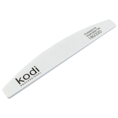 Пилка для ногтей Kodi Professional №15 полумесяц 180/220 белая Пилка 180/220 помогает аккуратно скорректировать форму натуральных ногтей и сгладить неровности, обеспечивая комфортный маникюр дома и в салоне