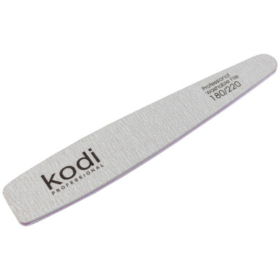 Пилка для ногтей Kodi Professional №150 конусная 180/220 светло-серая Пилка 180/220 помогает аккуратно скорректировать форму натуральных ногтей и сгладить неровности во время домашнего и профессионального маникюра