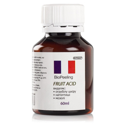 Пилинг Furman Biogel на фруктовой кислоте 60 мл Пилинг Furman Biogel (на фруктовой кислоте) 60 мл позволит стать счастливой обладательницей гладеньких пяточек, аккуратной ногтевой зоны и красивой и ухоженной кожи