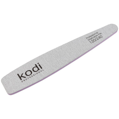 Пилка для ногтей Kodi Professional №153 конусная 120/240 светло-серая Пилка 120/240 помогает аккуратно подпилить натуральные и искусственные ногти, обеспечивая ровную форму и комфортную обработку без сколов