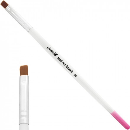 Gel brush straight #3 Gloris with wooden handle