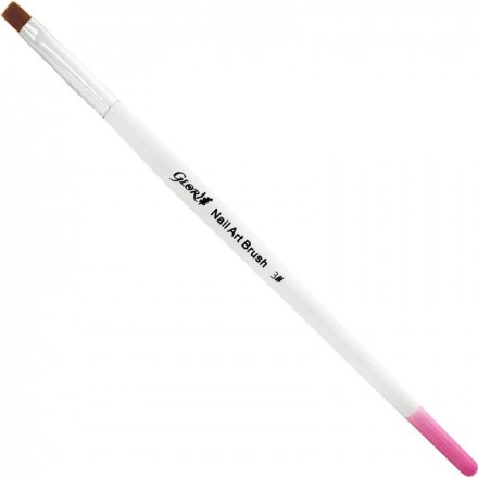 Gel brush straight #3 Gloris with wooden handle