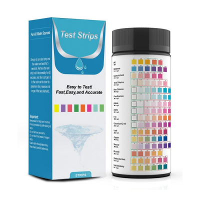 Тест-полоски для анализа питьевой воды 16 в 1, 50 шт. Профессиональные тест-полоски – это высококачественный тестер воды с точной цветовой координацией и высокой чувствительностью. Предназначены они для анализа питьевой воды и соблюдения стандартов ее качества в аквариумах, плавательных бассейнах, спа-центрах, промышленной воде и т.д.