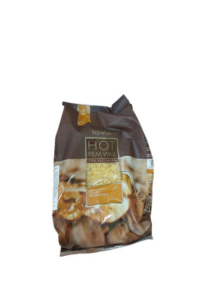 Воск в гранулах ItalWax Hot Film Wax, 1 кг Воск в гранулах ItalWax Hot Film Wax, 1 кг служит для удаления волосяного покрова с чувствительных зон тела (подмышки, бикини), лица, для обработки труднодоступных мест
