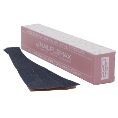 Файлы прямые 0.2 мм NailFileMax (220 грит) 30 шт Одноразовые файлы для натуральных ногтей (220 грит) 30 шт надежны и быстро выполняют свою работу, предназначены для разового использования