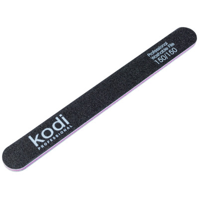 Пилка для ногтей Kodi Professional №47 прямая 150/150 черная Пилка помогает быстро скорректировать длину и форму искусственных ногтей, обеспечивая ровный опил без сколов для домашнего и профессионального использования