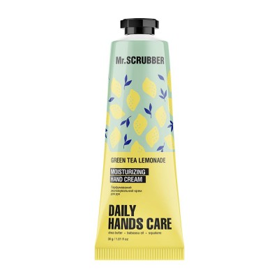 Парфюмированный увлажняющий крем для рук Green Tea Lemonade Mr.SCRUBBER Парфюмированный увлажняющий крем для рук Green Tea Lemonade Mr.SCRUBBER. Насыщенный увлажняющий крем для рук с легким свежим ароматом чая и итальянского лимона мгновенно смягчает и разглаживает кожу.