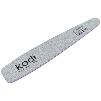 Пилка для ногтей Kodi Professional №115 конусная 220/220 серая Пилка Kodi Professional 220/220 помогает аккуратно подпилить натуральные ногти и подготовить поверхность к нанесению гель лака без повреждений и расслоения