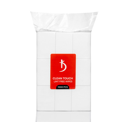 Сухие безворсовые салфетки Kodi Professional Clean Touch Lint Free Wipes 1000 шт Безворсовые салфетки для снятия липкого слоя, обезжиривания ногтей и очистки инструментов без ворсинок и разводов во время маникюра и окрашивания