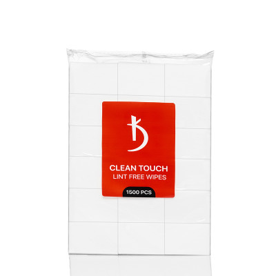 Сухие безворсовые салфетки Kodi Professional Clean Touch Lint Free Wipes 1500 шт Безворсовые салфетки для чистого маникюра без следов и ворсинок. Подходят для снятия липкого слоя, обезжиривания ногтей и удаления покрытия