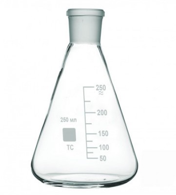Колба коническая 250 мл Кн-1-250-29/32 ТС с метками и шлифом Колба коническая Кн-1-250-29/32 термостойкая с метками и шлифом 29/32